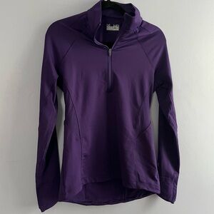 Under Armour quarter zip athletic top semi fitted cold woman’s medium